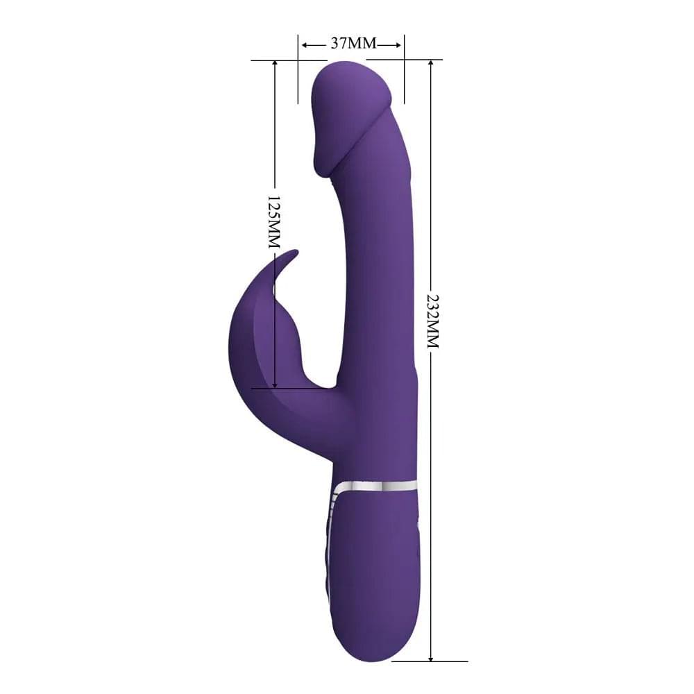 Party Up DAVID Swinging Vibe -  -  23.2 cm USB Rechargeable Rabbit Vibrator with Flicking Arm Party Up Discreet Intimate Essentials.