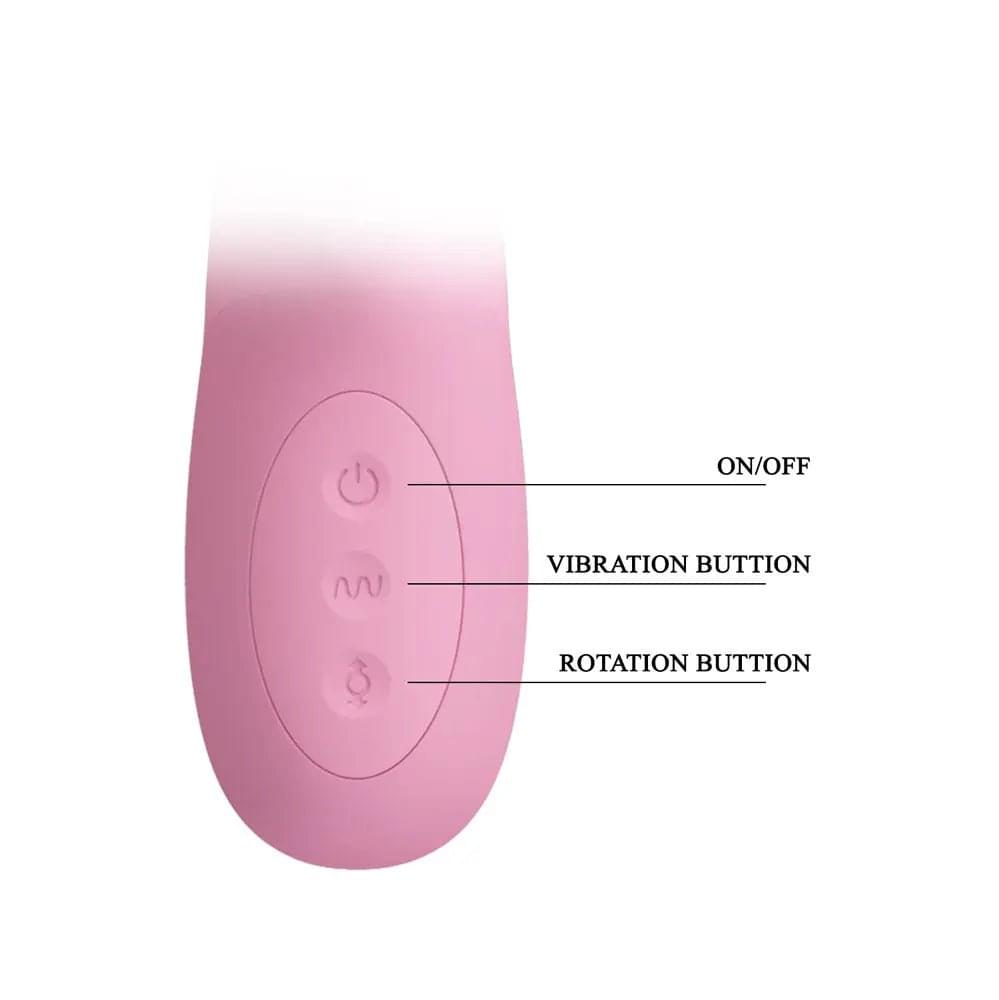 Party Up DEAN Wavy Rotation Vibe -  -  23.8 cm USB Rechargeable Rotating Rabbit Vibrator Party Up Discreet Intimate Essentials.