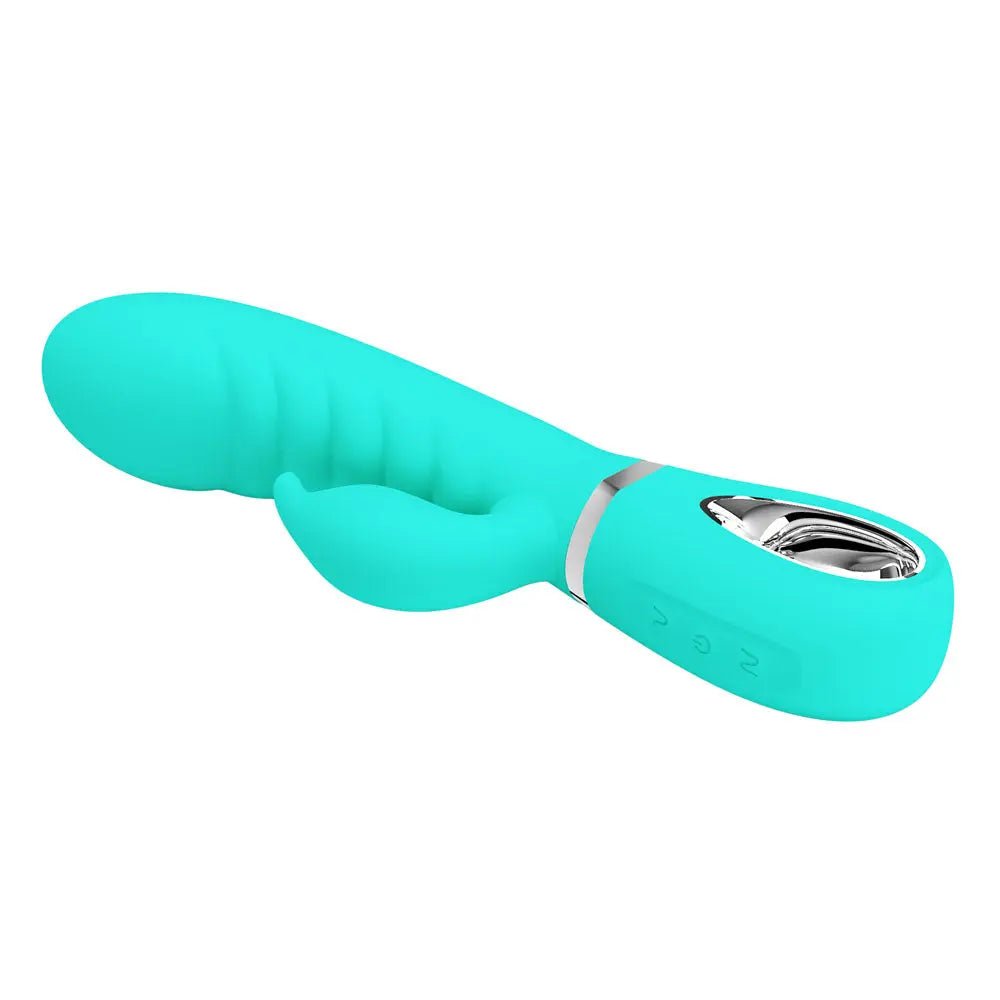 Shop affordable quality Party Up EDWARD Rabbit Vibe - Teal - Teal 20 cm USB Rechargeable Rabbit Vibrator - Discreet Intimate Essentials - VIBRATORS - Party Up