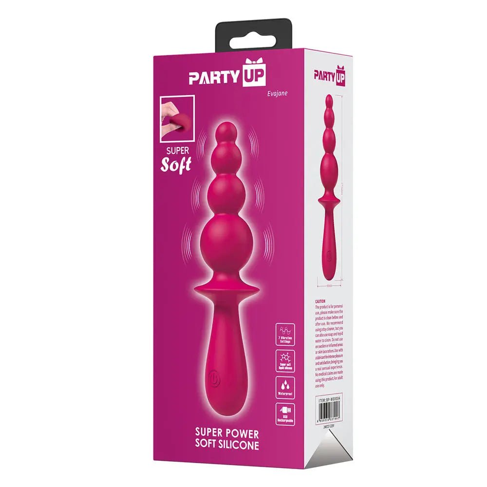 Shop affordable quality Party Up EVAJANE - 17.1 cm USB Rechargeable Beaded Vibrator - Discreet Intimate Essentials - VIBRATORS - Party Up
