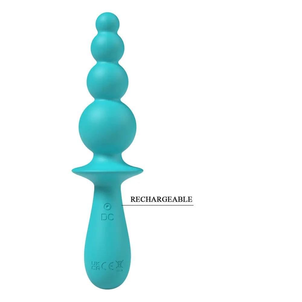 Party Up EVAJANE - Teal - Teal 17.1 cm USB Rechargeable Beaded Vibrator Party Up Discreet Intimate Essentials.