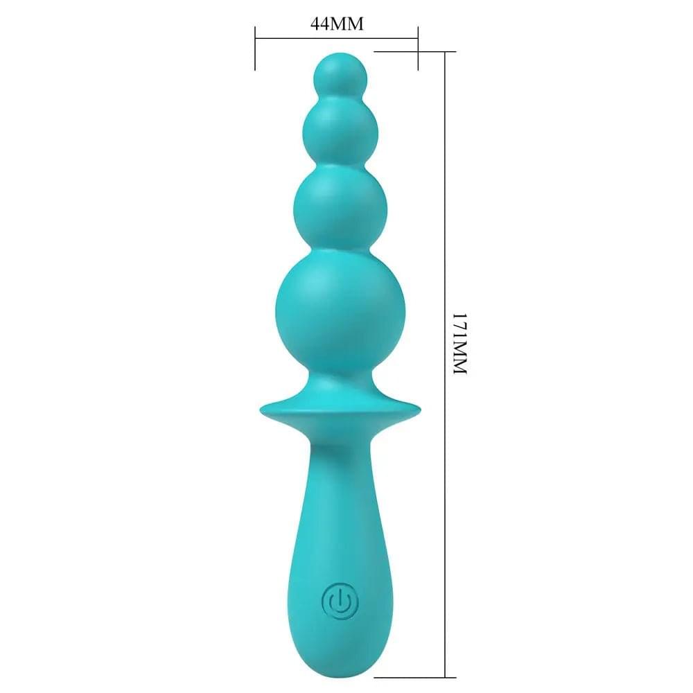Party Up EVAJANE - Teal - Teal 17.1 cm USB Rechargeable Beaded Vibrator Party Up Discreet Intimate Essentials.