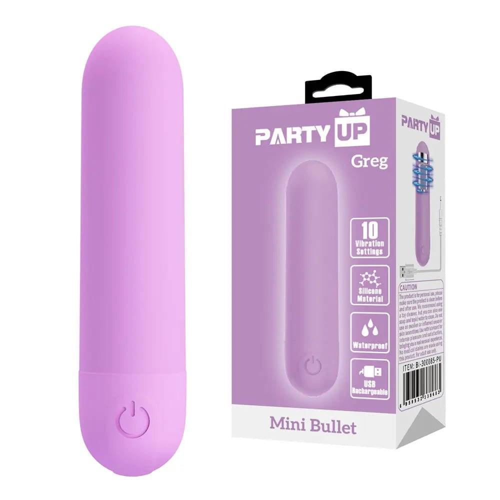 Party Up GREG Mini Bullet -  -  8 cm USB Rechargeable Bullet Party Up Discreet Intimate Essentials.