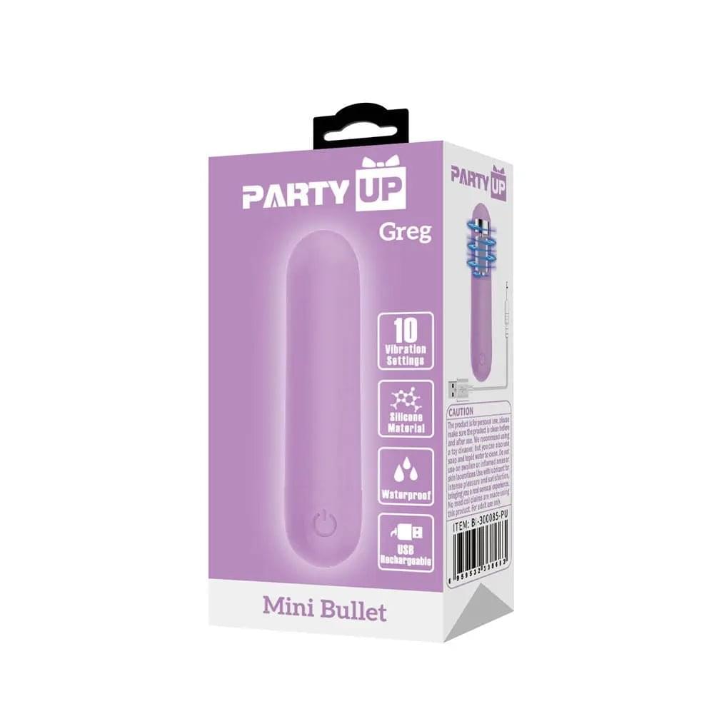 Party Up GREG Mini Bullet -  -  8 cm USB Rechargeable Bullet Party Up Discreet Intimate Essentials.