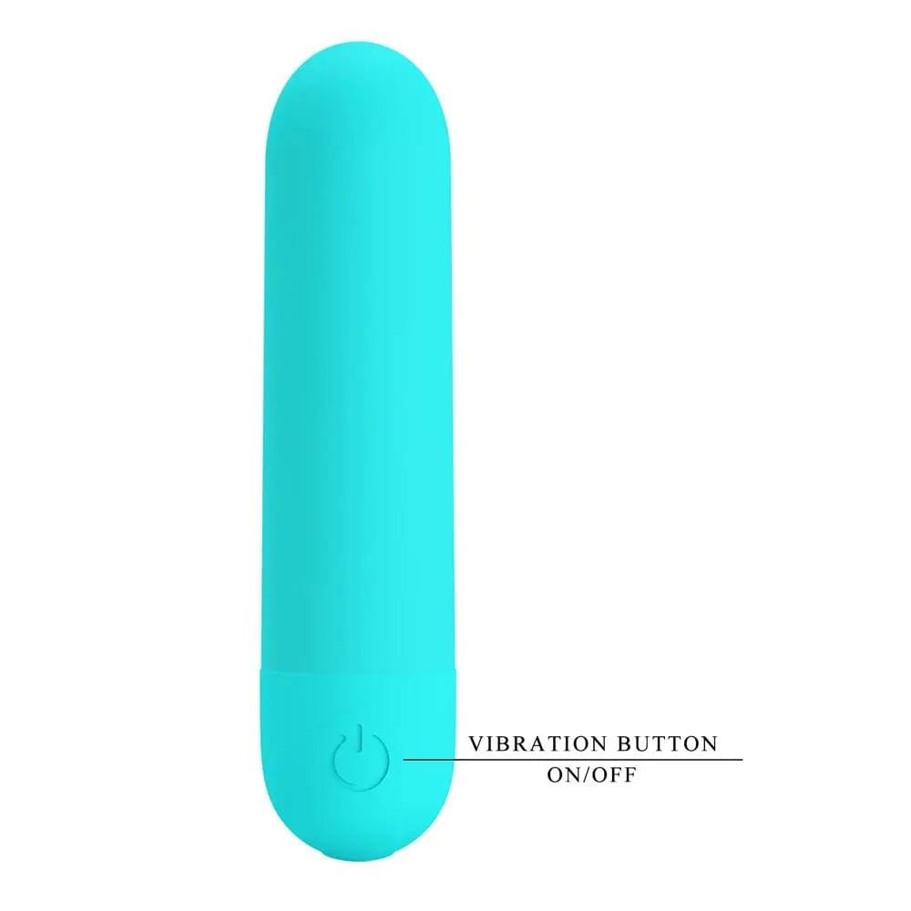 Party Up HARRY Mini Bullet - Teal - Teal 8 cm USB Rechargeable Bullet Party Up Discreet Intimate Essentials.