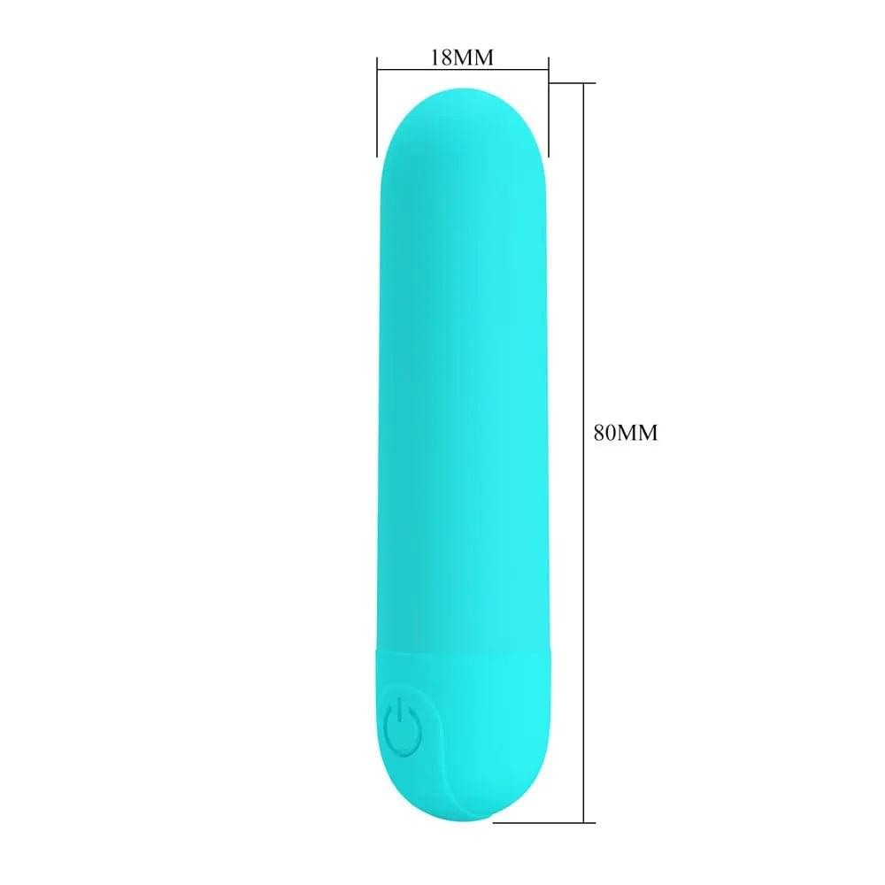 Party Up HARRY Mini Bullet - Teal - Teal 8 cm USB Rechargeable Bullet Party Up Discreet Intimate Essentials.