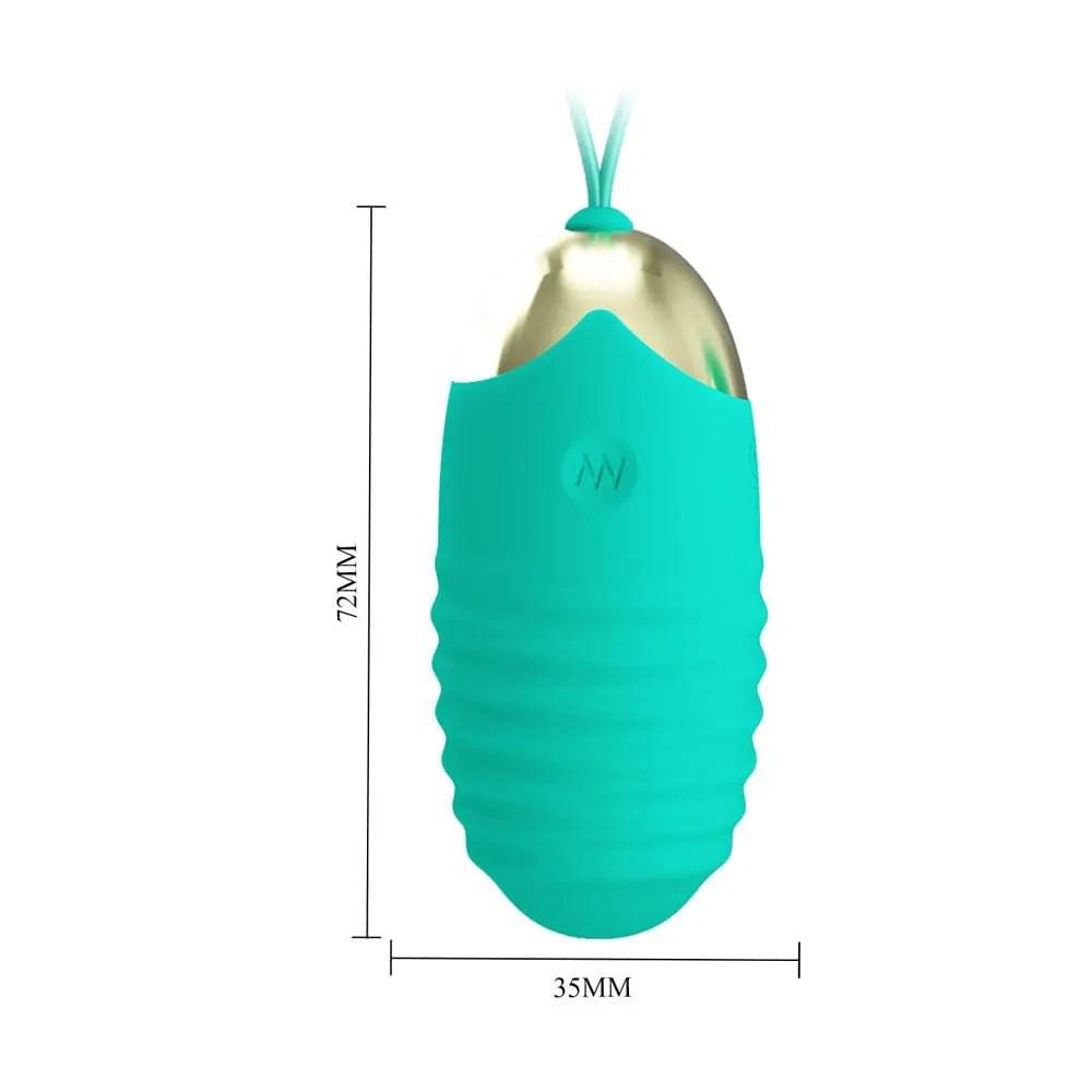 Party Up IAN Remote Egg - Teal - Teal USB Rechargeable Vibrating Egg with Wireless Remote Party Up Discreet Intimate Essentials.