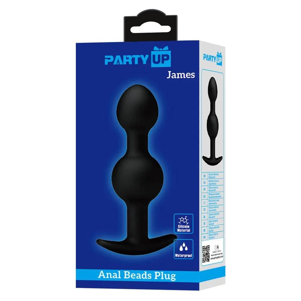 Party Up JAMES Anal Bead Plug -  10.4 cm Beaded Butt Plug Party Up Discreet Intimate Essentials.