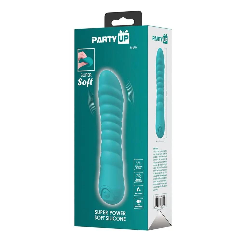 Party Up JAYLEI - Teal - Teal 14.6 cm USB Rechargeable Vibrator Party Up Discreet Intimate Essentials.
