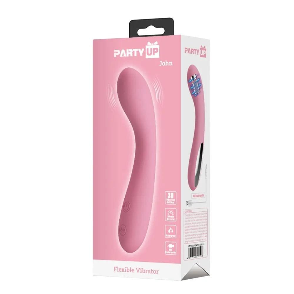 Party Up JOHN Flexible Vibe -  -  16 cm USB Rechargeable Vibrator Party Up Discreet Intimate Essentials.
