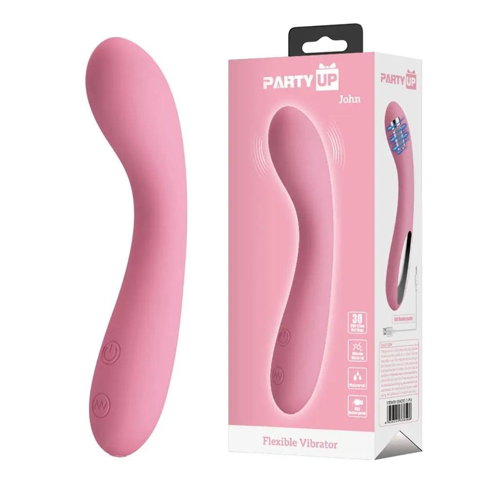 Party Up JOHN Flexible Vibe -  -  16 cm USB Rechargeable Vibrator Party Up Discreet Intimate Essentials.