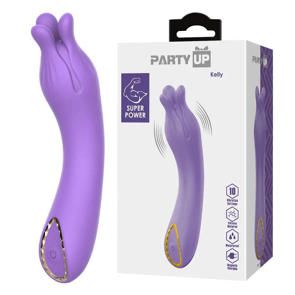 Party Up KELLY -  -  13.7 cm USB Rechargeable Vibrator Party Up Discreet Intimate Essentials.