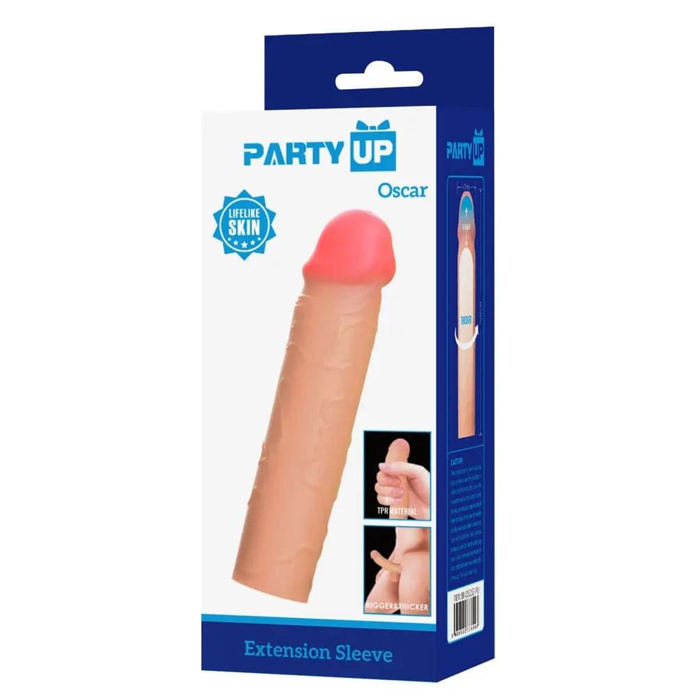 Party Up OSCAR 1 Inch Extender Sleeve -  1 Inch Penis Extender Sleeve Party Up Discreet Intimate Essentials.
