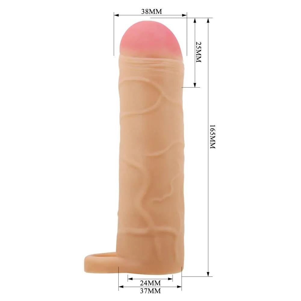 Party Up OWEN 1 Inch Extender Sleeve -  1 Inch Penis Extender Sleeve with Ball Strap Party Up Discreet Intimate Essentials.