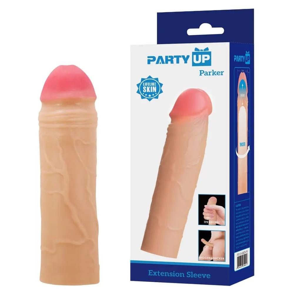 Party Up PARKER 2 Inch Extender Sleeve -  2 Inch Penis Extender Sleeve Party Up Discreet Intimate Essentials.