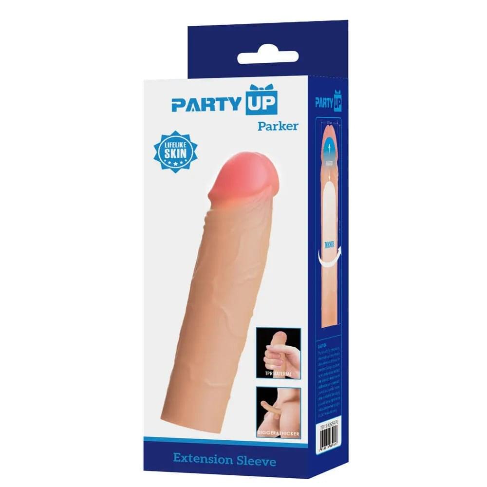 Party Up PARKER 2 Inch Extender Sleeve -  2 Inch Penis Extender Sleeve Party Up Discreet Intimate Essentials.