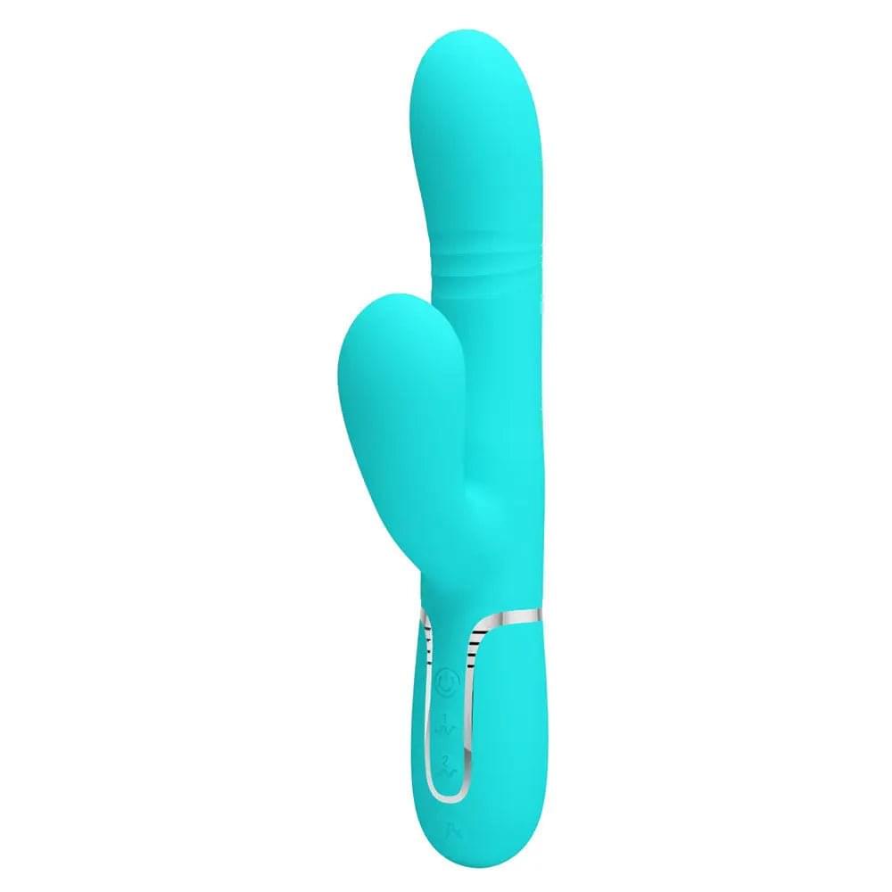 Party Up PAUL Rolling Beads Vibrator - Teal - Teal 22.6 cm USB Rechargeable Thrusting Rabbit Vibrator Party Up Discreet Intimate Essentials.