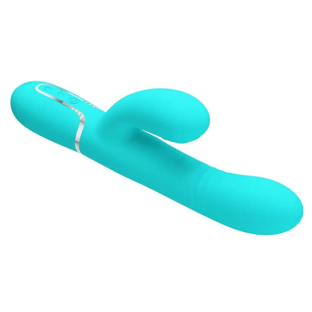 Party Up PAUL Rolling Beads Vibrator - Teal - Teal 22.6 cm USB Rechargeable Thrusting Rabbit Vibrator Party Up Discreet Intimate Essentials.