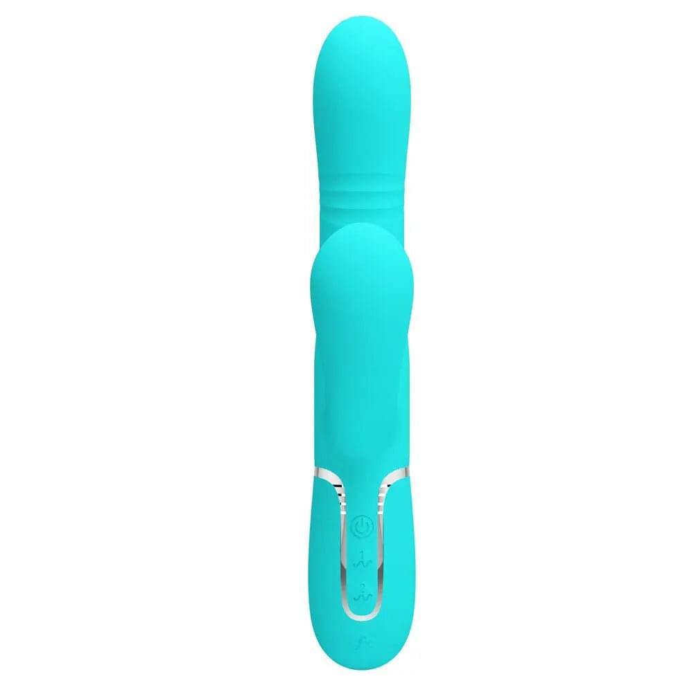 Party Up PAUL Rolling Beads Vibrator - Teal - Teal 22.6 cm USB Rechargeable Thrusting Rabbit Vibrator Party Up Discreet Intimate Essentials.