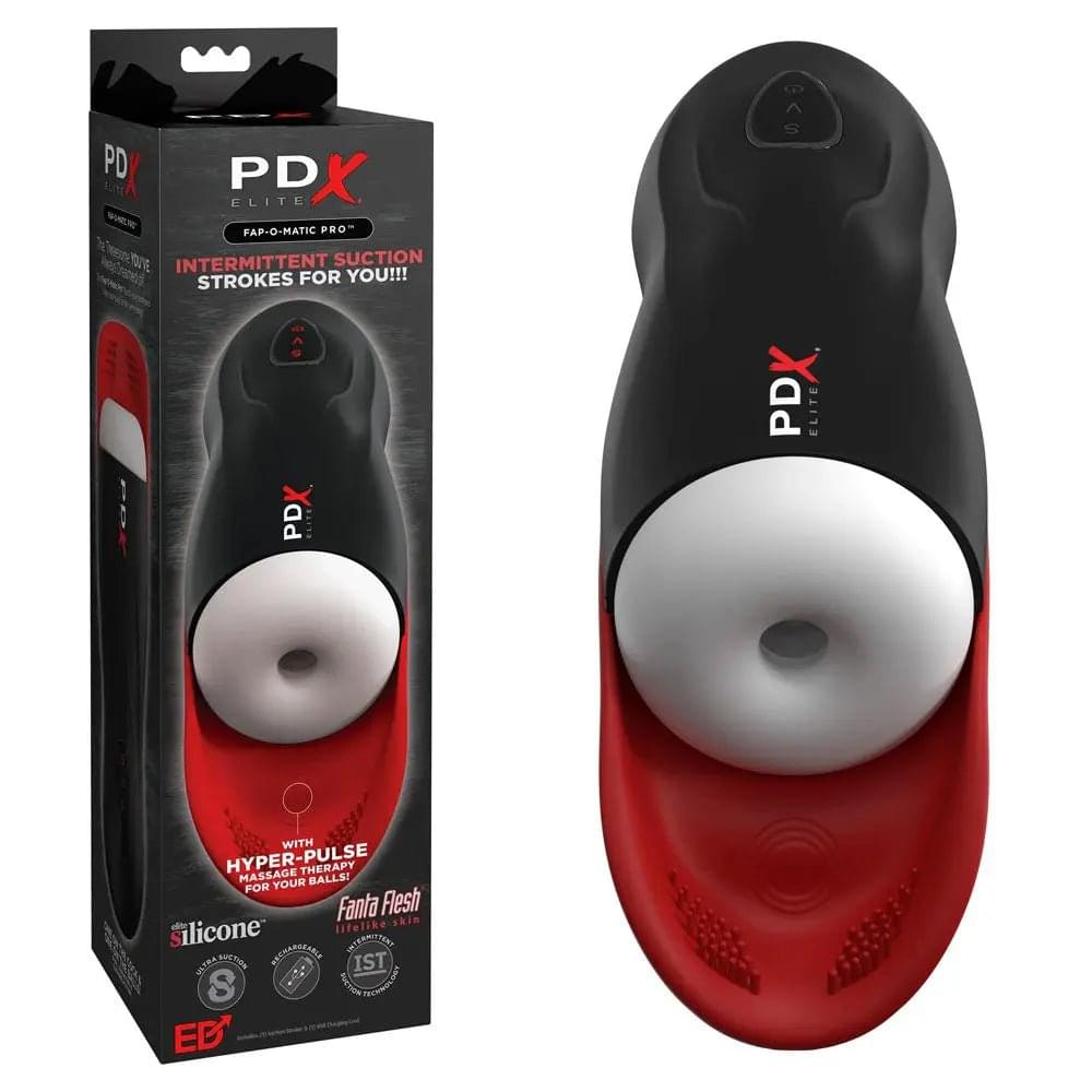 PDX Elite Fap-O-Matic Pro - USB Rechargeable Sucking Masturbator Pipedream Discreet Intimate Essentials.