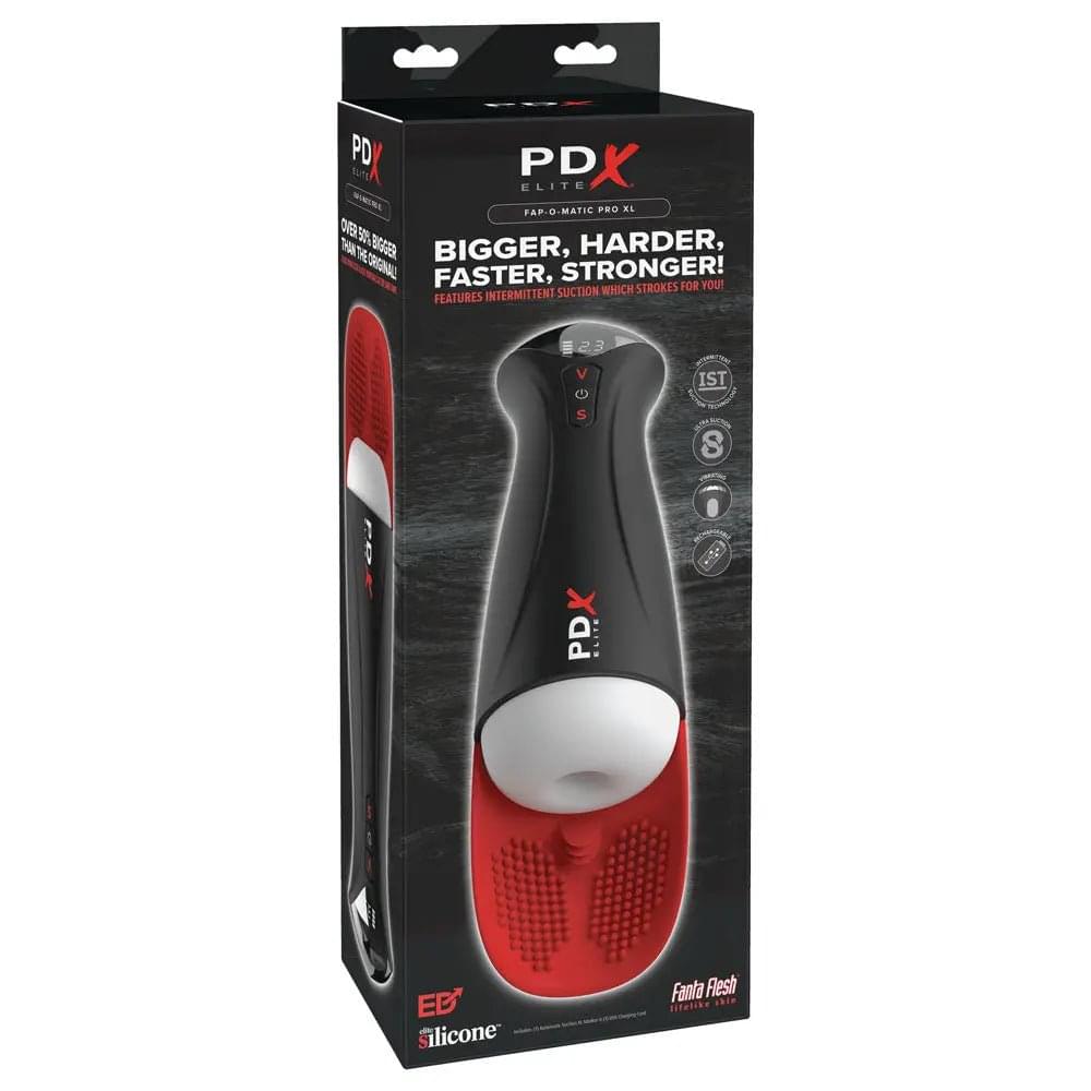 PDX Elite Fap-O-Matic Pro XL - /Red -  USB Rechargeable Auto Stroker Pipedream Discreet Intimate Essentials.