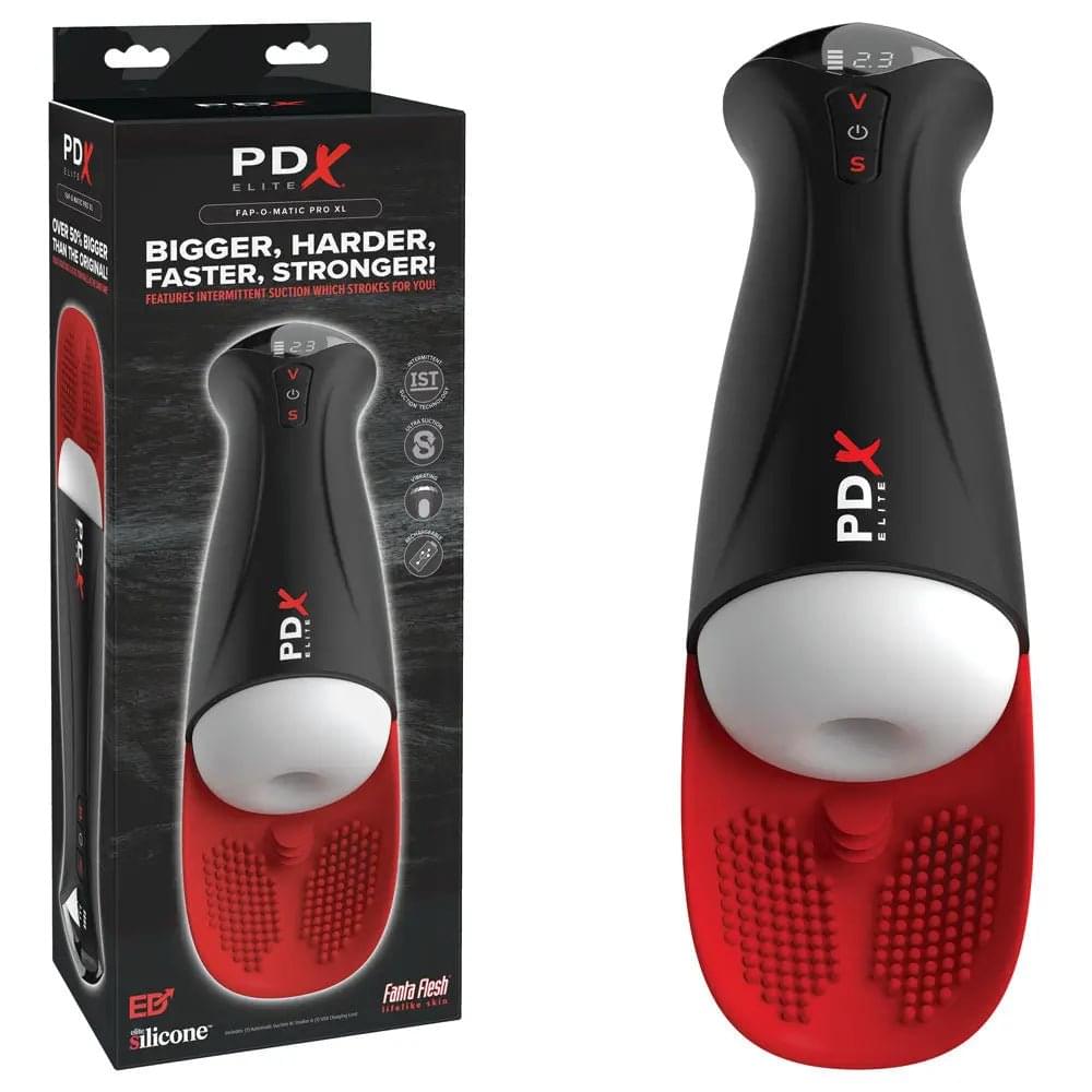 PDX Elite Fap-O-Matic Pro XL - /Red -  USB Rechargeable Auto Stroker Pipedream Discreet Intimate Essentials.