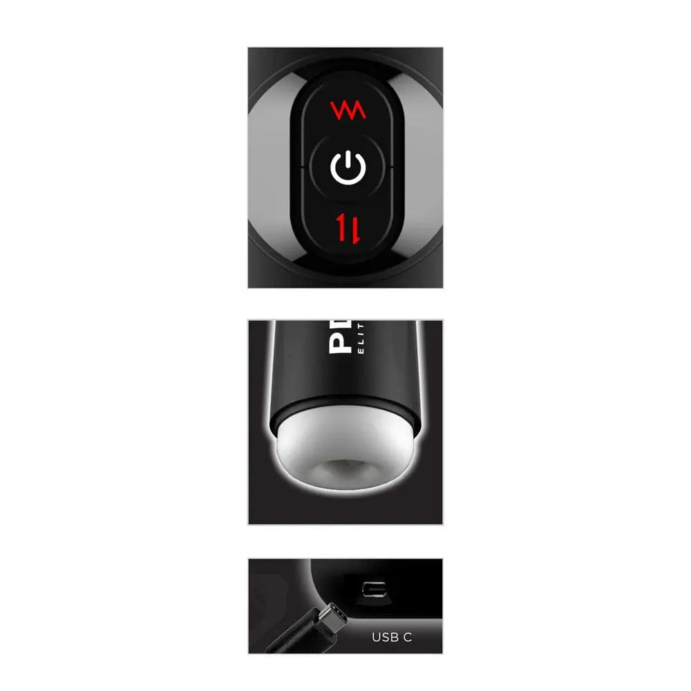 PDX Elite Moto Milker - USB Rechargeable Thrusting & Vibrating Auto Stroker Pipedream Discreet Intimate Essentials.