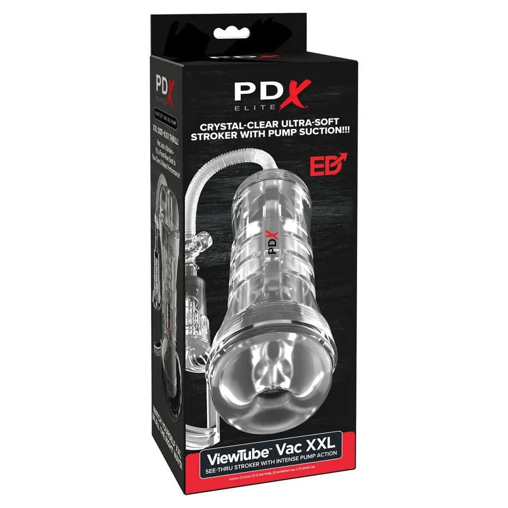 PDX Elite ViewTube Vac XXL Pump Stroker -  Vagina Stroker with Suction Pump Pipedream Discreet Intimate Essentials.
