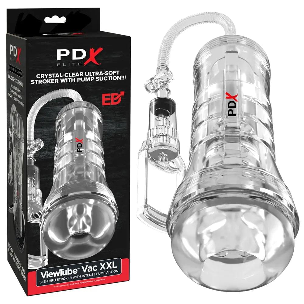 PDX Elite ViewTube Vac XXL Pump Stroker -  Vagina Stroker with Suction Pump Pipedream Discreet Intimate Essentials.