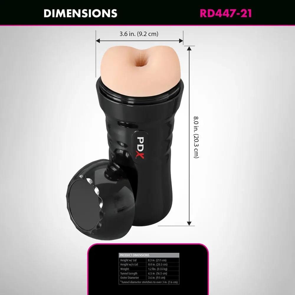 PDX Wet Bussies Super Bangin Butt - Light -  Anal Stroker Pipedream Discreet Intimate Essentials.