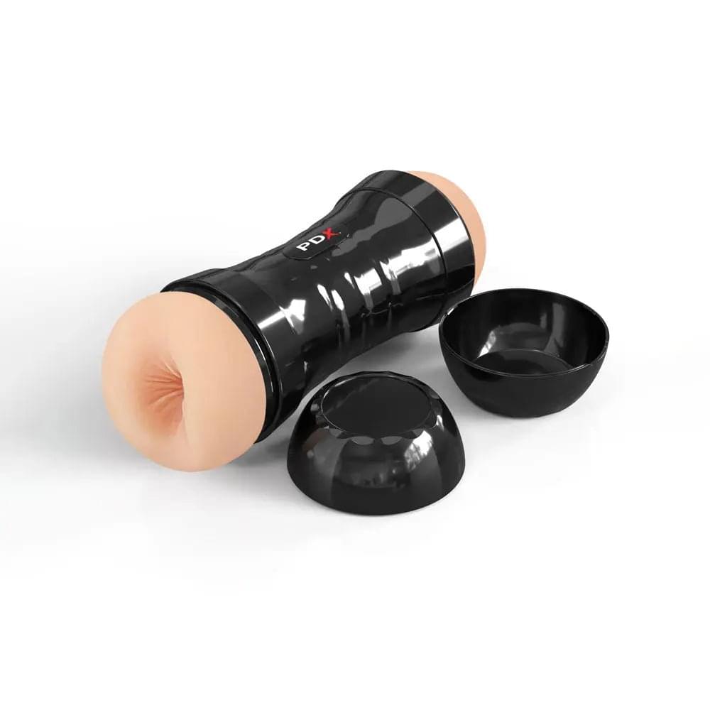 PDX Wet Pussies Super Flip-A-Pussy Over - Light -  Dual Ended Stroker (Vagina & Ass) Pipedream Discreet Intimate Essentials.
