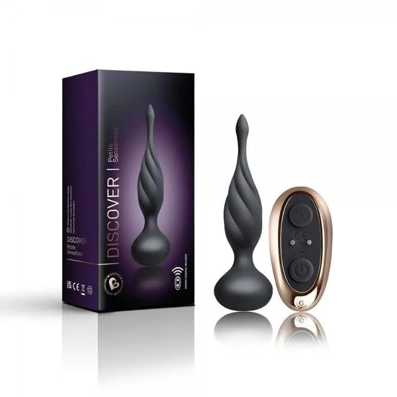 Petite Sensation Discover Butt Plug w Remote Black Rocks Off Discreet Intimate Essentials.