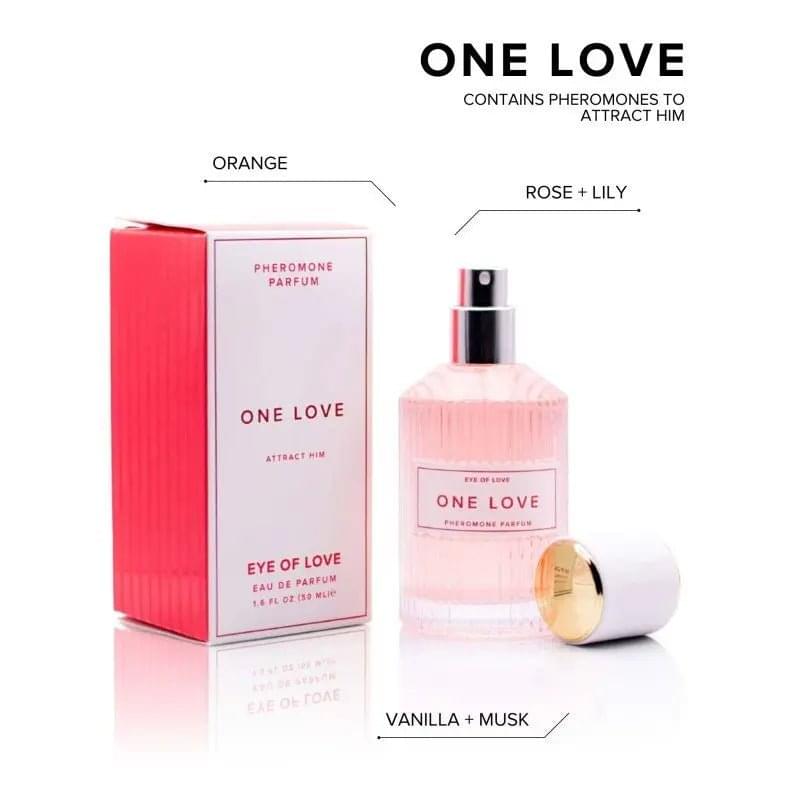 Pheromone Body Spray One Love Attract Him 50ml Eye Of Love Discreet Intimate Essentials.