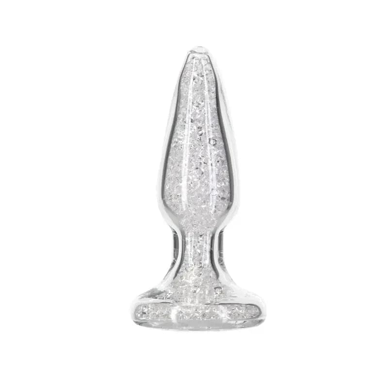 Pillow Talk Fancy Luxurious Glass Anal Plug w Clear Gem Pillow Talk Discreet Intimate Essentials.