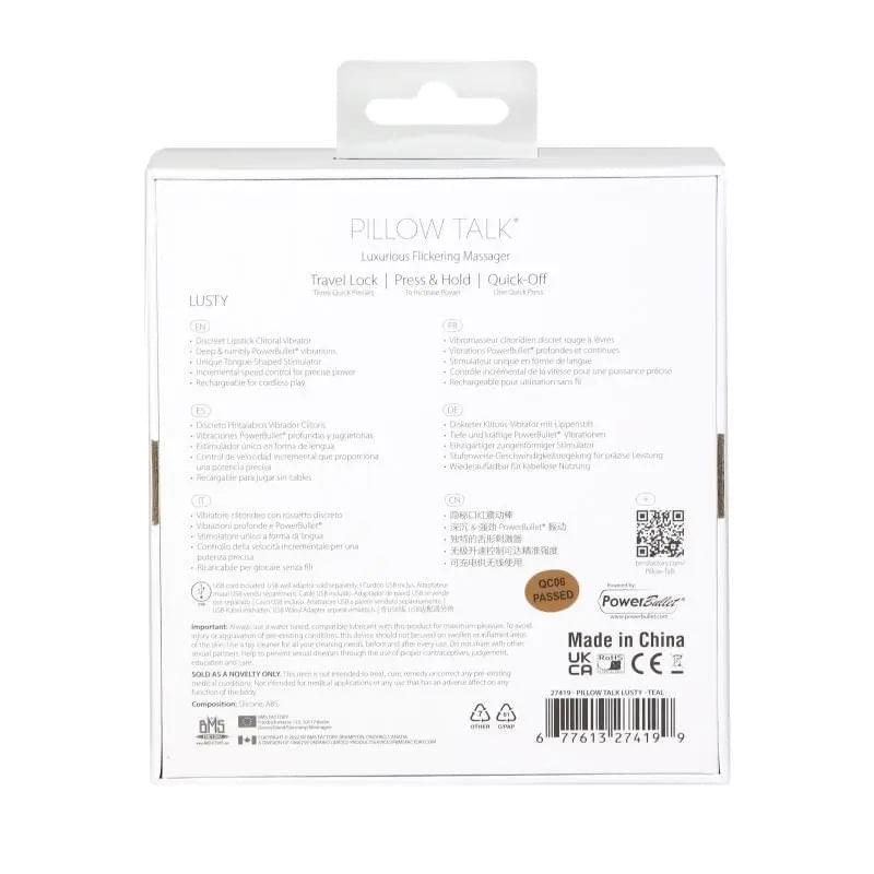Pillow Talk Lusty Flickering Massager Teal Pillow Talk Discreet Intimate Essentials.