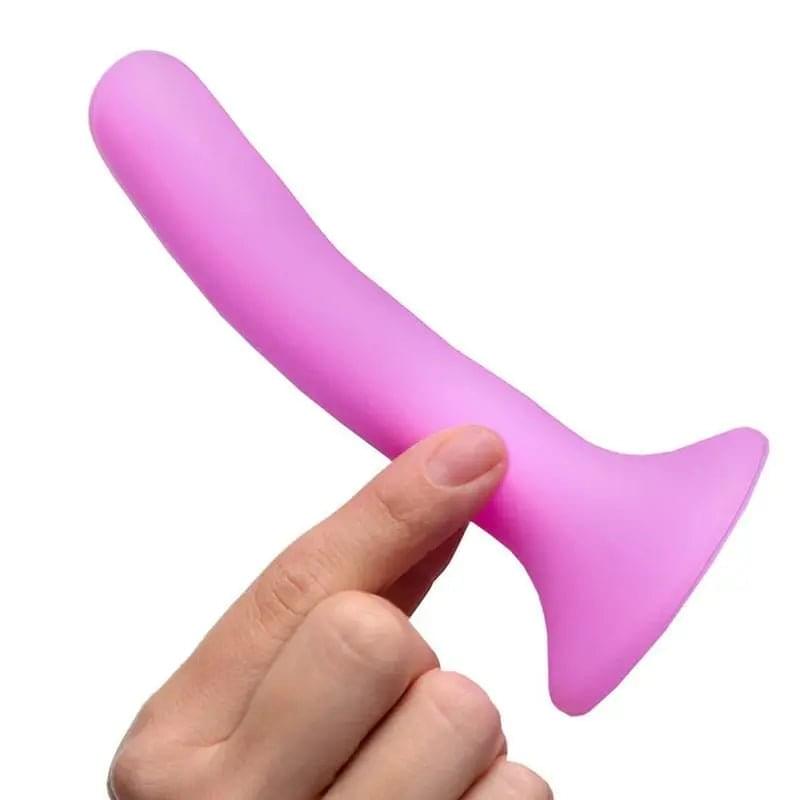Pink Silicone Strap-On Dildo Small Strap U Discreet Intimate Essentials.