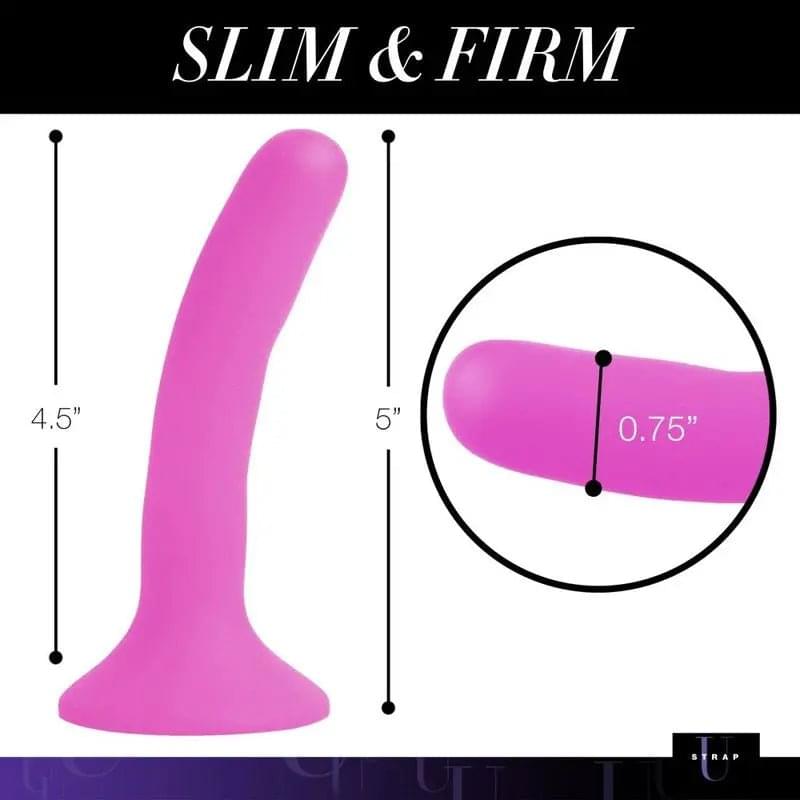 Pink Silicone Strap-On Dildo Small Strap U Discreet Intimate Essentials.
