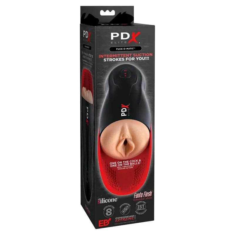 Pipedream Extreme Toys Elite Fuck-O-Matic - USB Rechargeable Sucking Masturbator Pipedream Discreet Intimate Essentials.