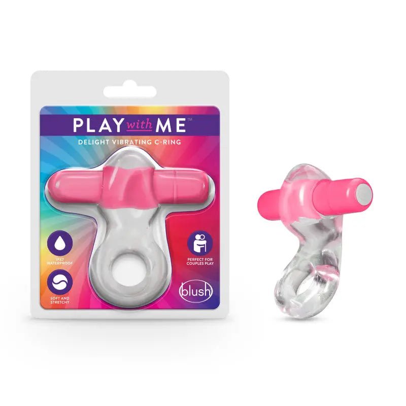 Shop affordable quality Play With Me Delight Vibrating C-Ring - Clear/ Vibrating Cock Ring - Discreet Intimate Essentials - COCK RINGS - Blush Novelties