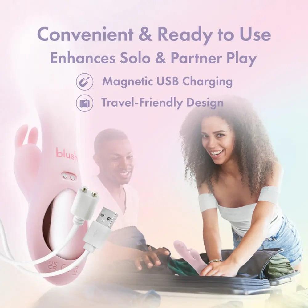 Play With Me - Fairy Flutter -  19.7 cm USB Rechargeable Rabbit Vibrator Blush Novelties Discreet Intimate Essentials.