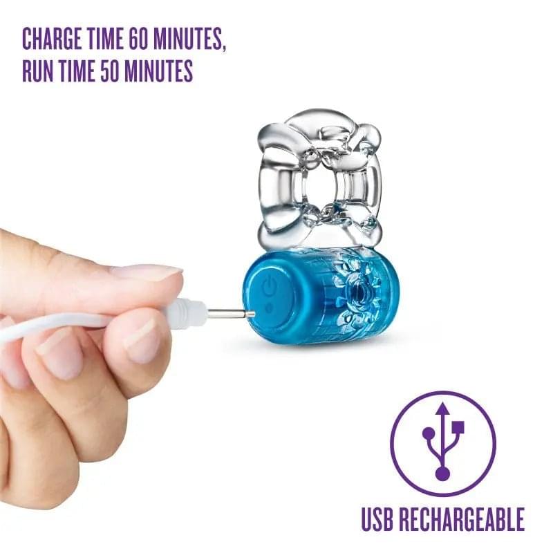 Play With Me Pleaser Rechargeable C-Ring -  -  Rechargeable Cock Ring Blush Novelties Discreet Intimate Essentials.