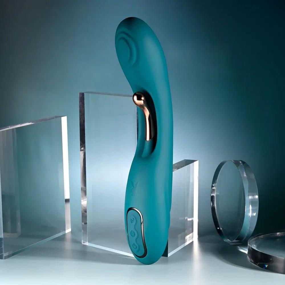Playboy Pleasure AURELIE -  22.7 cm USB Rechargeable Vibrator with Internal Flicker Playboy Pleasure Discreet Intimate Essentials.