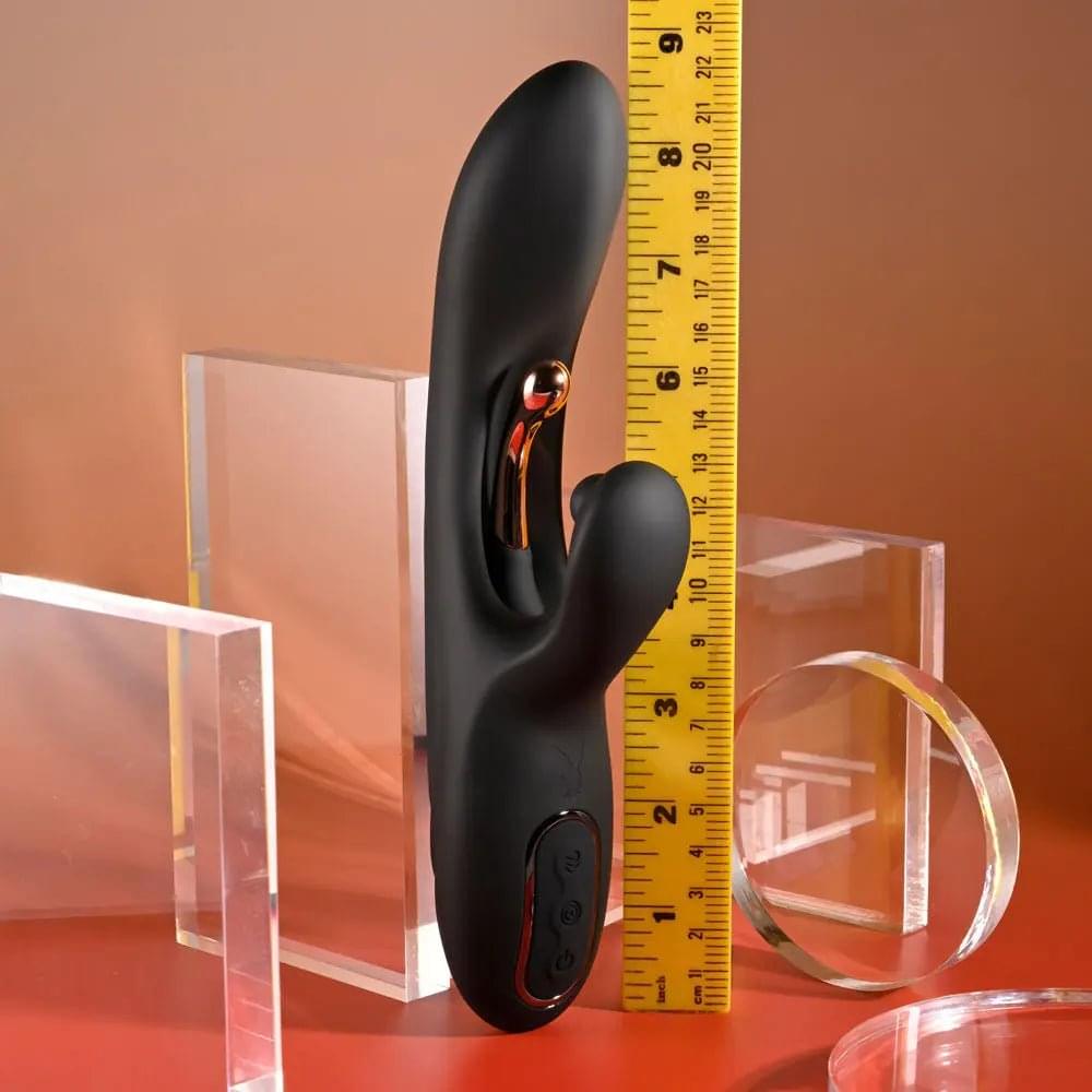 Playboy Pleasure AUREUS -  22.7 cm USB Rechargeable Rabbit Vibrator with Internal Flicker Playboy Pleasure Discreet Intimate Essentials.
