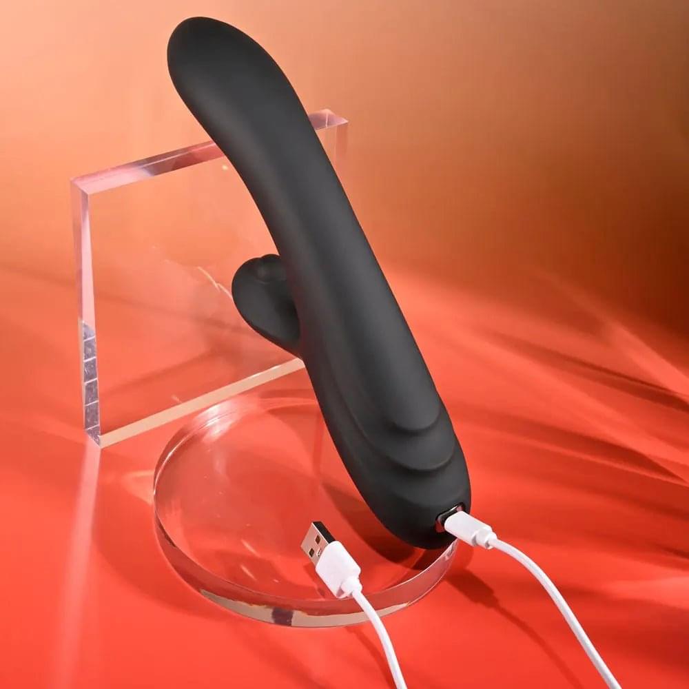 Playboy Pleasure AUREUS -  22.7 cm USB Rechargeable Rabbit Vibrator with Internal Flicker Playboy Pleasure Discreet Intimate Essentials.
