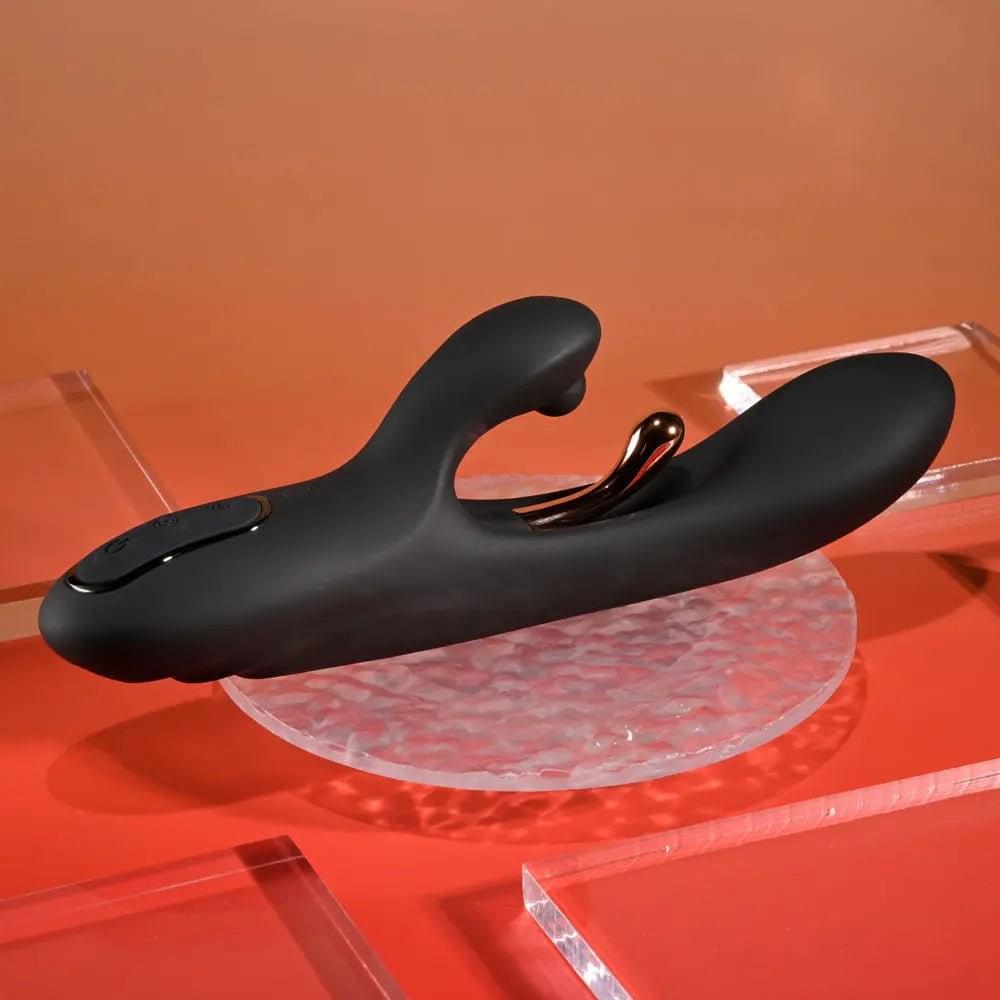 Playboy Pleasure AUREUS -  22.7 cm USB Rechargeable Rabbit Vibrator with Internal Flicker Playboy Pleasure Discreet Intimate Essentials.