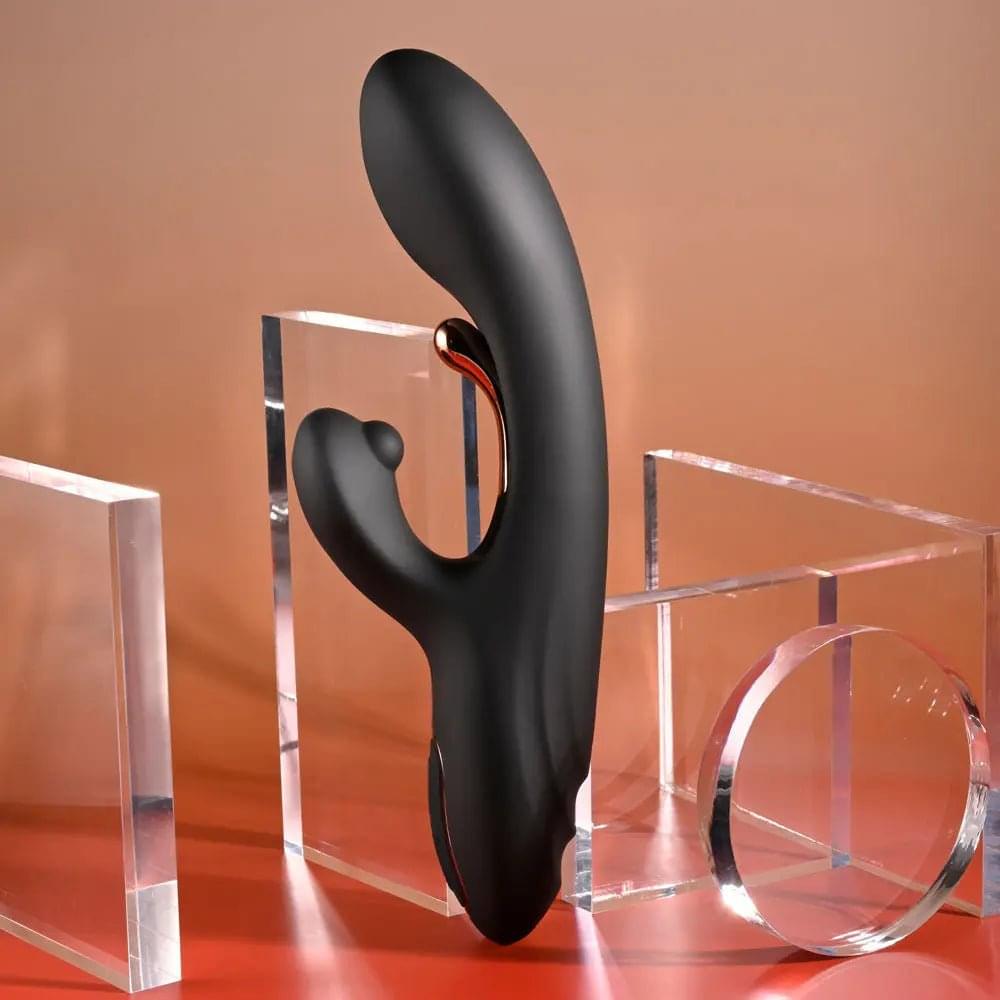 Playboy Pleasure AUREUS -  22.7 cm USB Rechargeable Rabbit Vibrator with Internal Flicker Playboy Pleasure Discreet Intimate Essentials.