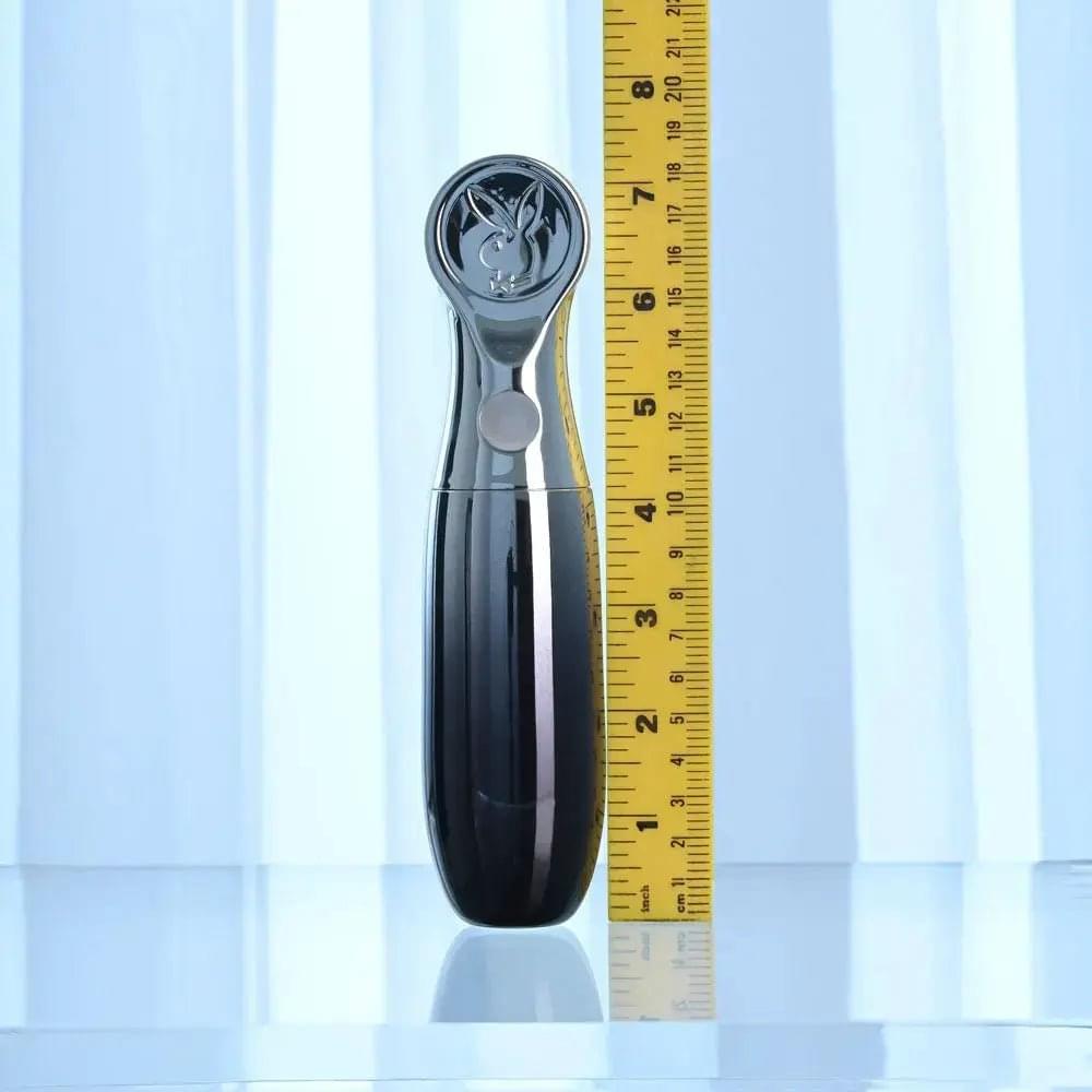 Playboy Pleasure BON VOYAGE - /Chrome 18.7 cm USB-C Rechargeable Tapping Vibrator Playboy Pleasure Discreet Intimate Essentials.
