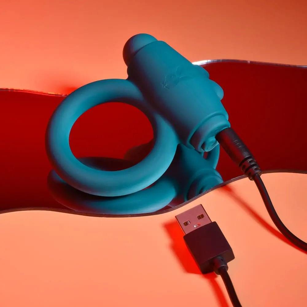 Playboy Pleasure BUNNY BUZZER -  USB Rechargeable Vibrating Cock Ring Playboy Pleasure Discreet Intimate Essentials.