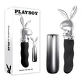 Playboy Pleasure BUNNY ON THE GO - /Chrome 18.6 cm USB-C Rechargeable Vibrator Playboy Pleasure Discreet Intimate Essentials.
