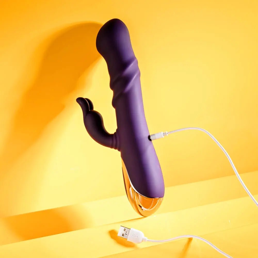 Shop affordable quality Playboy Pleasure BUNNY PUNCH - 24.4 cm USB Rechargeable Twirling Rabbit Vibrator - Discreet Intimate Essentials - VIBRATORS - Playboy Pleasure